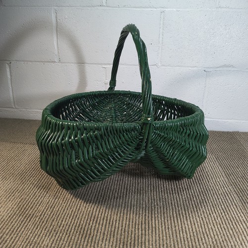 Vintage large green wicker - green,