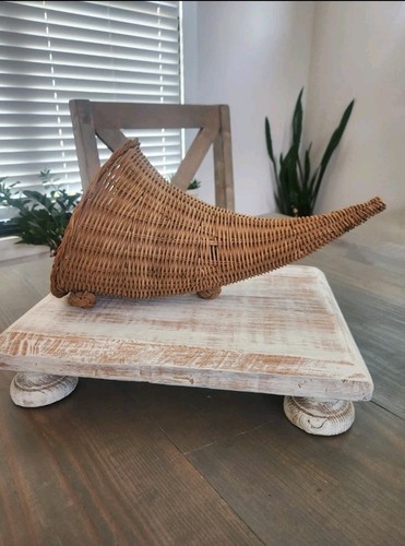 Vtg cornucopia horn of - horn,