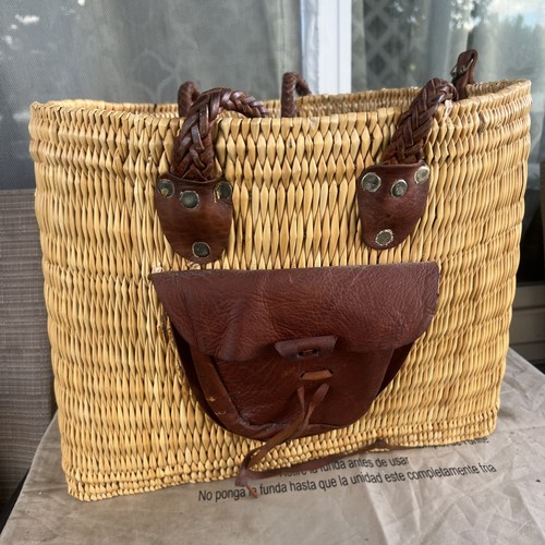Vintage european wicker basket - vintage,